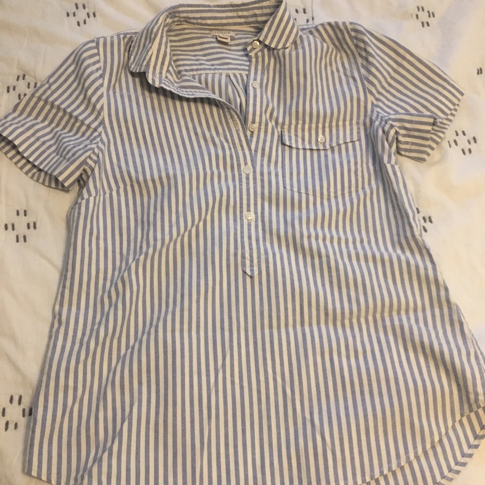 J.Crew Round Collar Popover Shirt